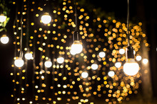 Lights And Lanterns In The Night. Bokeh