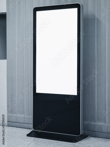 Fotografía Blank Mock up Banner Stand Media Display Signage Indoor