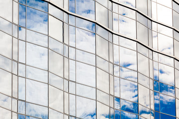 Windows of Modern Office Building. Modern office building with facade of glass