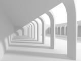 Fototapeta Do przedpokoju - White empty interior. Abstract architecture background