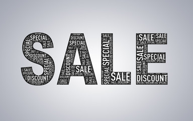 Sticker - Special sale discount wordcloud