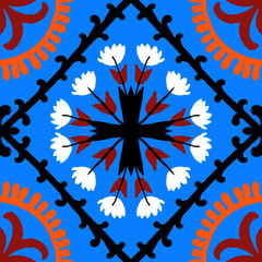 Wall Mural - Suzani pattern with Uzbek and Kazakh motifs