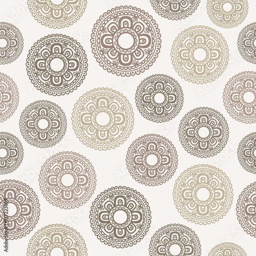 Fototapeta na wymiar Seamless vintage pattern for textile, wallpapers, gift wrap and scrapbook. Vector illustration.