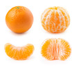 isolated tangerines