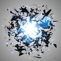 Wall Mural - abstract black explosion. geometric background. vector illustration