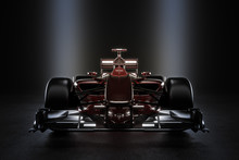 Sleek Team Motor Sports Racing Car With Studio Lighting. 3d Rendering Illustration