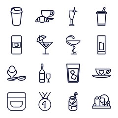 Sticker - Set of 16 cup outline icons