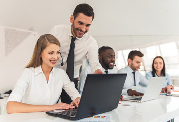 Wall Mural - Business people working