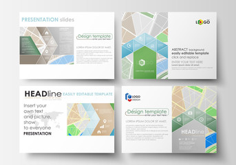 Wall Mural - set of business templates for presentation slides. easy editable layouts. city map with streets. fla