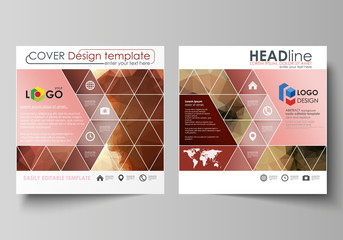 Wall Mural - business templates for square design brochure, magazine, flyer, booklet. leaflet cover, abstract vec