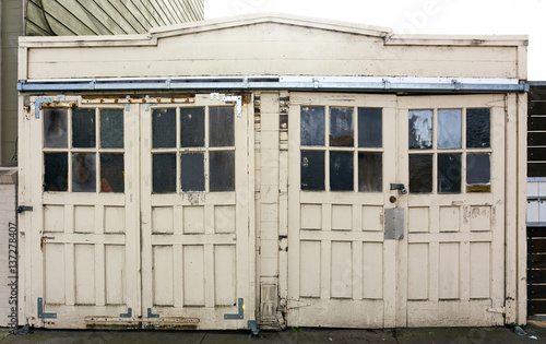 Vintage Wood Garage Doors Buy This Stock Photo And Explore