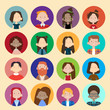 © mast3r - Profile Icon Avatar Image Group Casual People Big Crowd Diverse Ethnic Mix Race Banner Flat Vector illustration