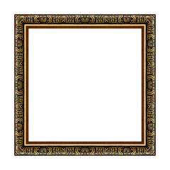 Wall Mural - The antique gold frame on white