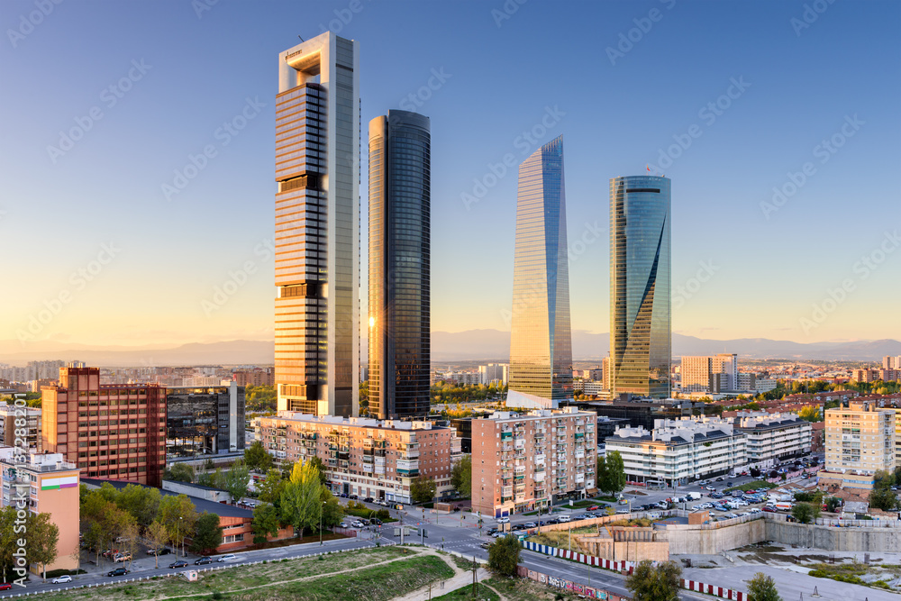 Obraz na płótnie Madrid, Spain Skyline w salonie