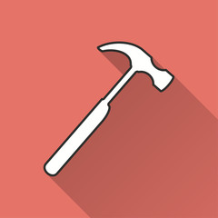 Poster - Hammer vector icon