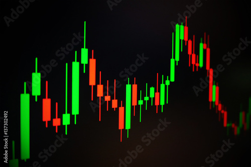 Stock Forex Green And Red Graph With Black Background Forex Market - 