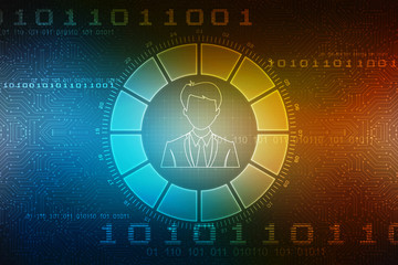 Wall Mural - 2D Digital Abstract Business Networking background