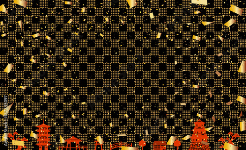 城下町 和風背景 Stock Vector Adobe Stock