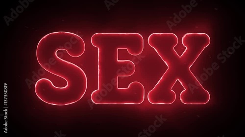 Sex Tag Red Glowing On Black Background Vidéo Stock Adobe Stock 