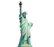 canvas print picture - Statue of Liberty in New York isolated on white