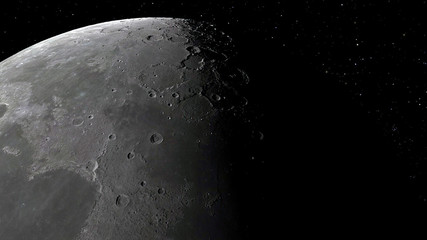 Wall Mural - 3d illustration of the moon. elements of this image furnished by nasa