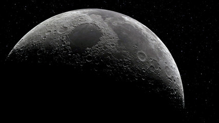 Wall Mural - 3d illustration of the moon. elements of this image furnished by nasa