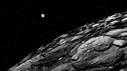 Wall Mural - 3d illustration of the moon. elements of this image furnished by nasa