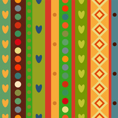 Wall Mural - Bright Colorful seamless stripes pattern. 