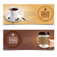 Wall Mural - Coffee Horizontal Banners Set