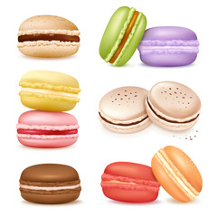 Wall Mural - Isolated Macaroon Goods Set