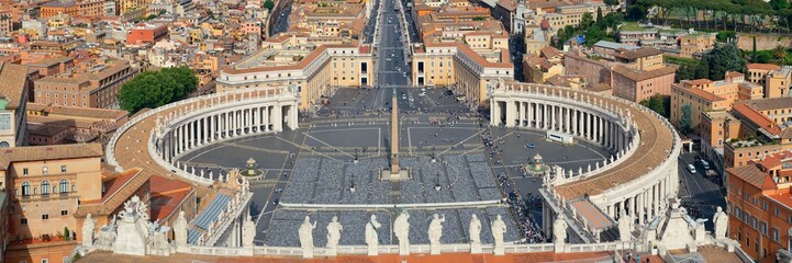 Canvas Print - Rome city panoramic view