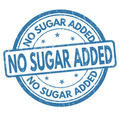 Poster - No sugar added sign or stamp