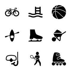 Poster - Set of 9 activity filled icons