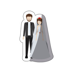 Wall Mural - people married couple icon image, vector illustration