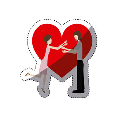 Wall Mural - people in love couple icon, vector illustration image