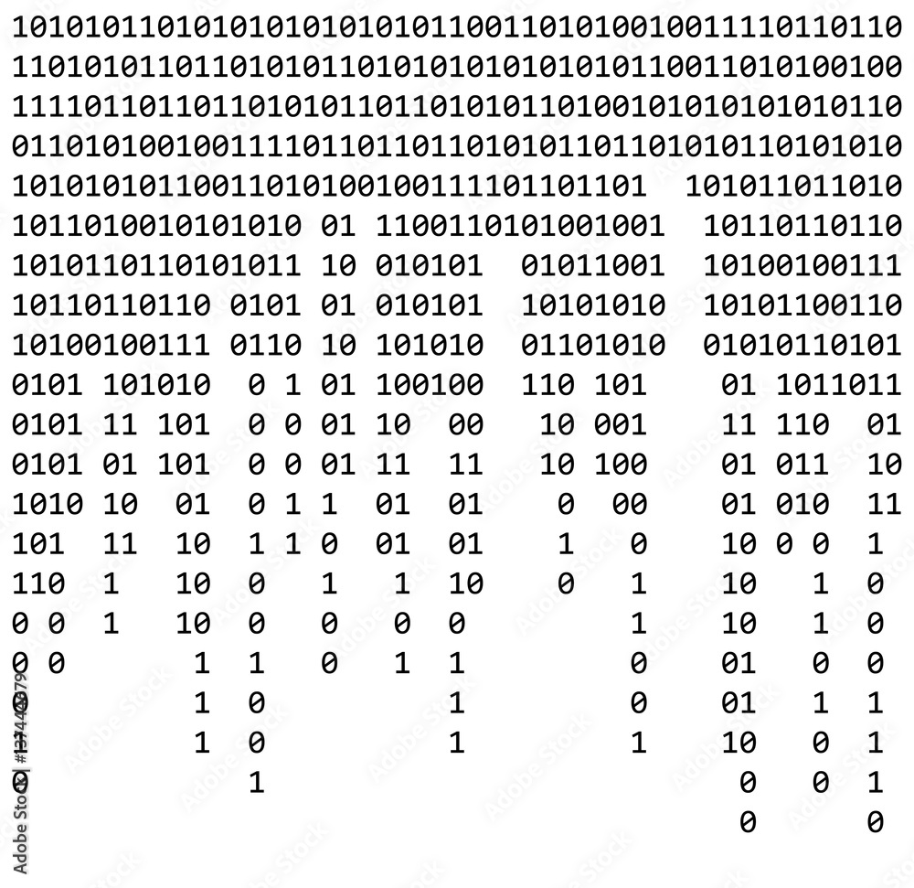 binary code zero one matrix white background beautiful banner wallpaper