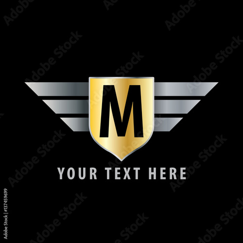 Initial Letter M Shield Icon Design Logo Template – Stock-Vektorgrafik | Adobe Stock