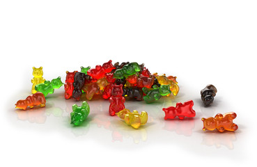 3D illustration of  gummy bears