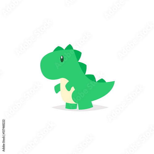 Cuadros en Lienzo Cute dinosaur tyrannosaurus cartoon vector