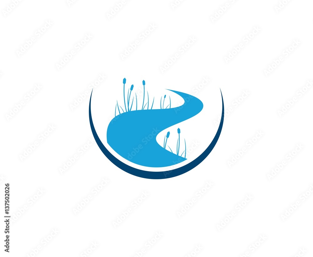River Path Logo River logo Stock Vector | Adobe Stock