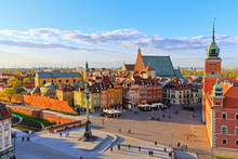 Top View Of The Old City In Warsaw. HDR - High Dynamic Range