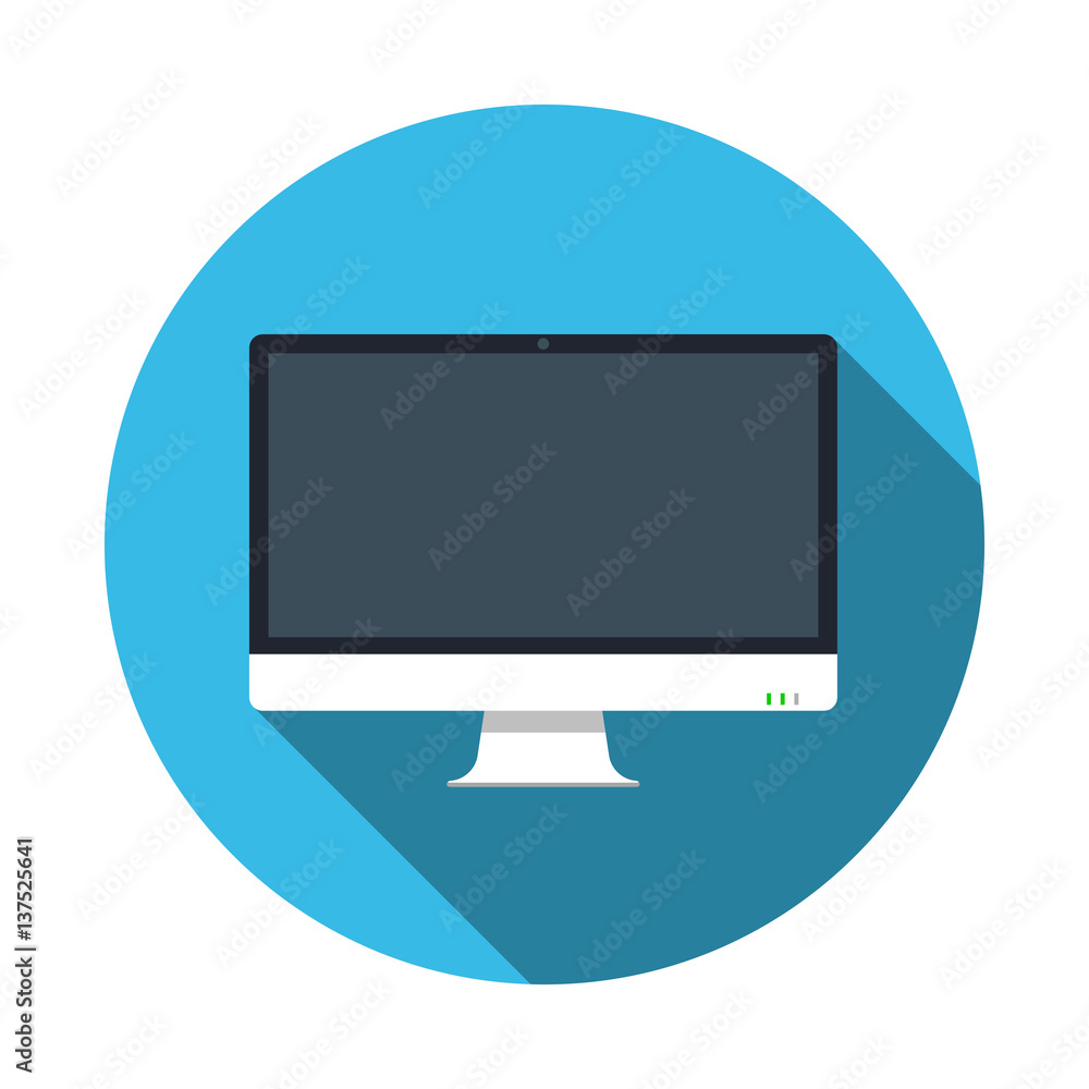 Computer pc monitor web logo icon. Vector. Stock Vector | Adobe Stock