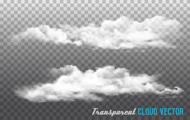 clouds vector on transparent background.