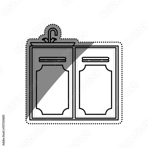 Kitchen cabinet design icon vector illustration graphic design Stock-Vektorgrafik | Adobe Stock