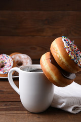 Wall Mural - Donuts and Coffe Mug