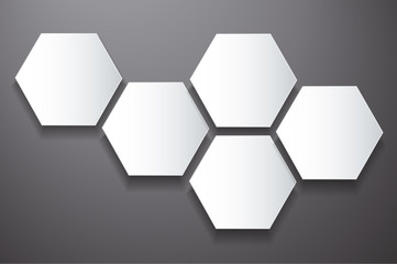 Wall Mural - abstract black bee hive hexagon and space background