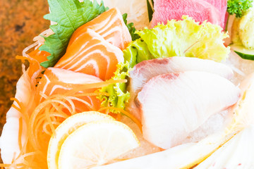 Canvas Print - Raw and fresh sashimi