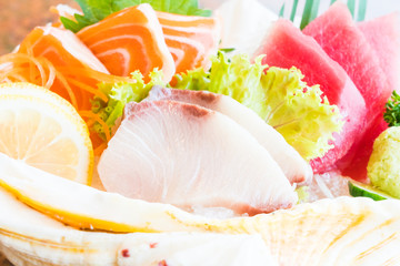 Canvas Print - Raw and fresh sashimi