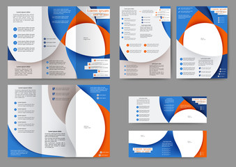 Wall Mural - Set of colored abstract brochure template