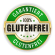 Garantiert Glutenfrei Siegel mit goldenem Rand 